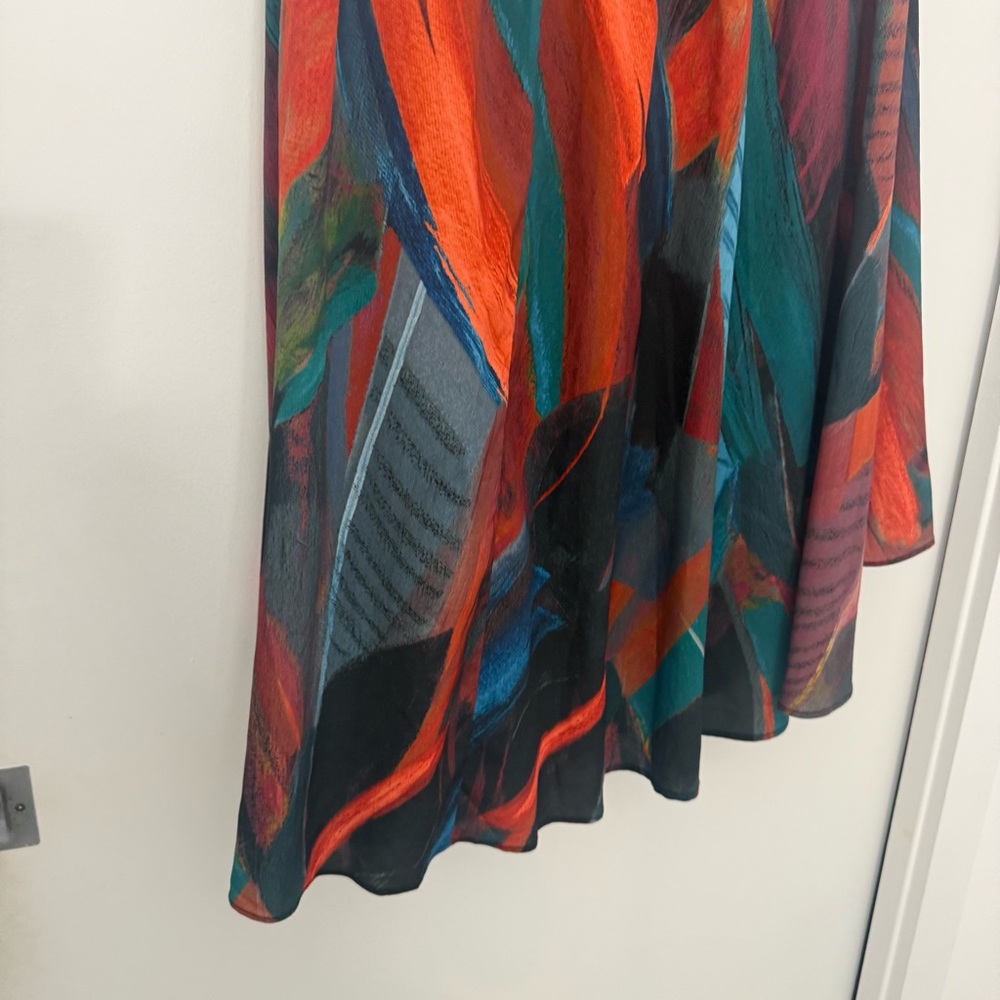 Hutch Anthropologie Multicolor Novelty Print Wrap Maxi Skirt Sz Small Artsy - Picture 13 of 13